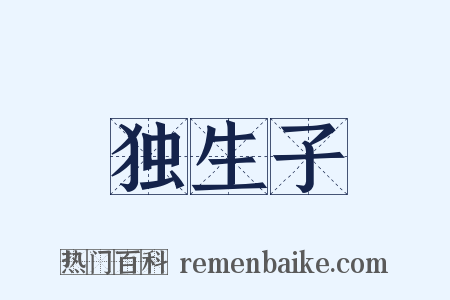 独生子是什么意思的图片